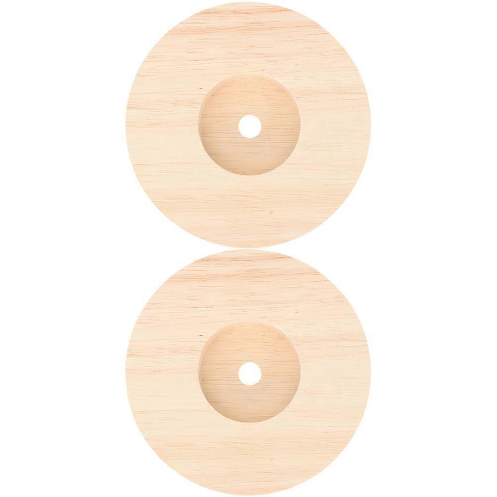 Wooden Lamp Base 10Pcs Round Table Lamp Bases For DIY Crafts Coffee Color Display Support