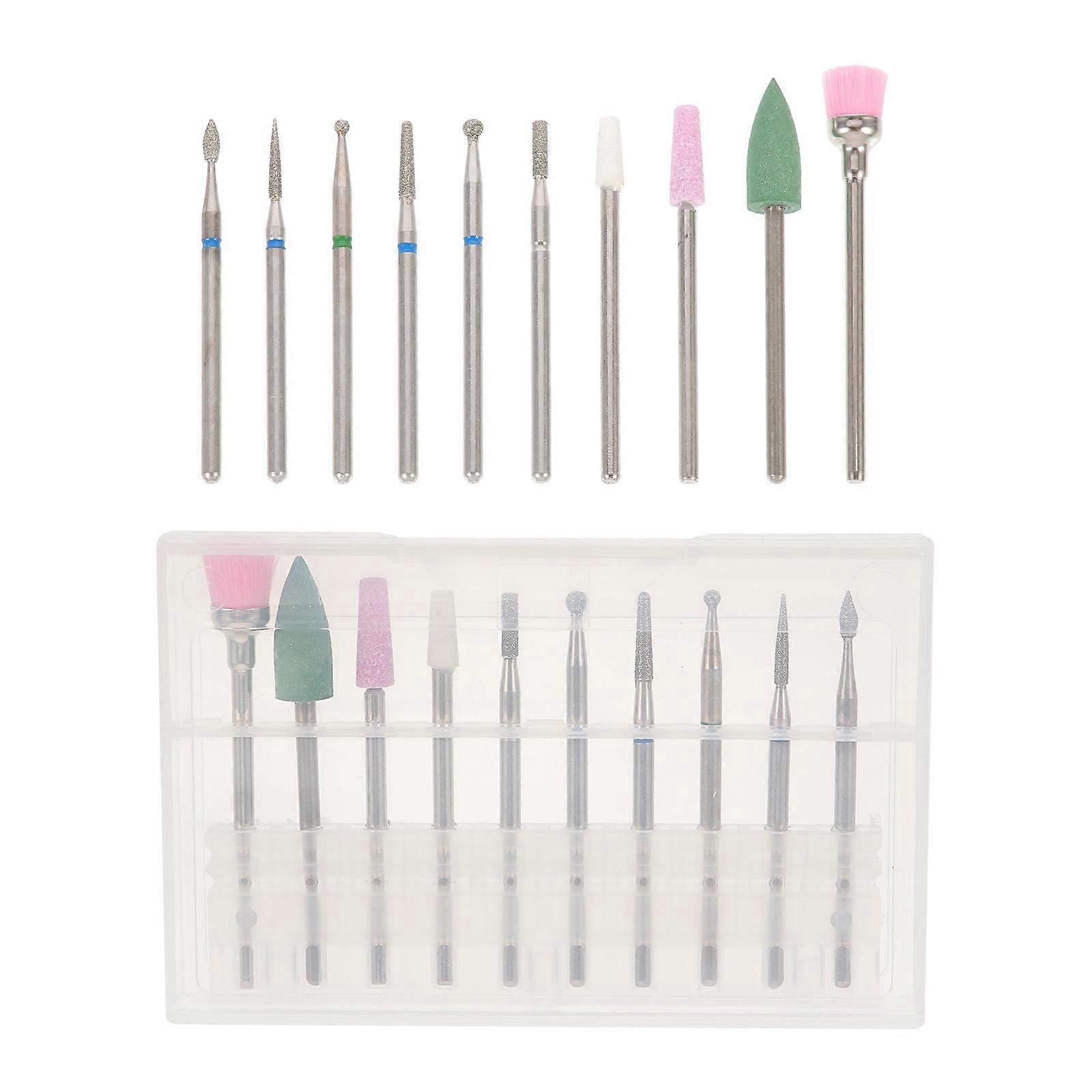 Cylindrical Nail Art Sanding Bits 20 Pcs For Salon Use Effective Nail Reshaping And Gel Removal