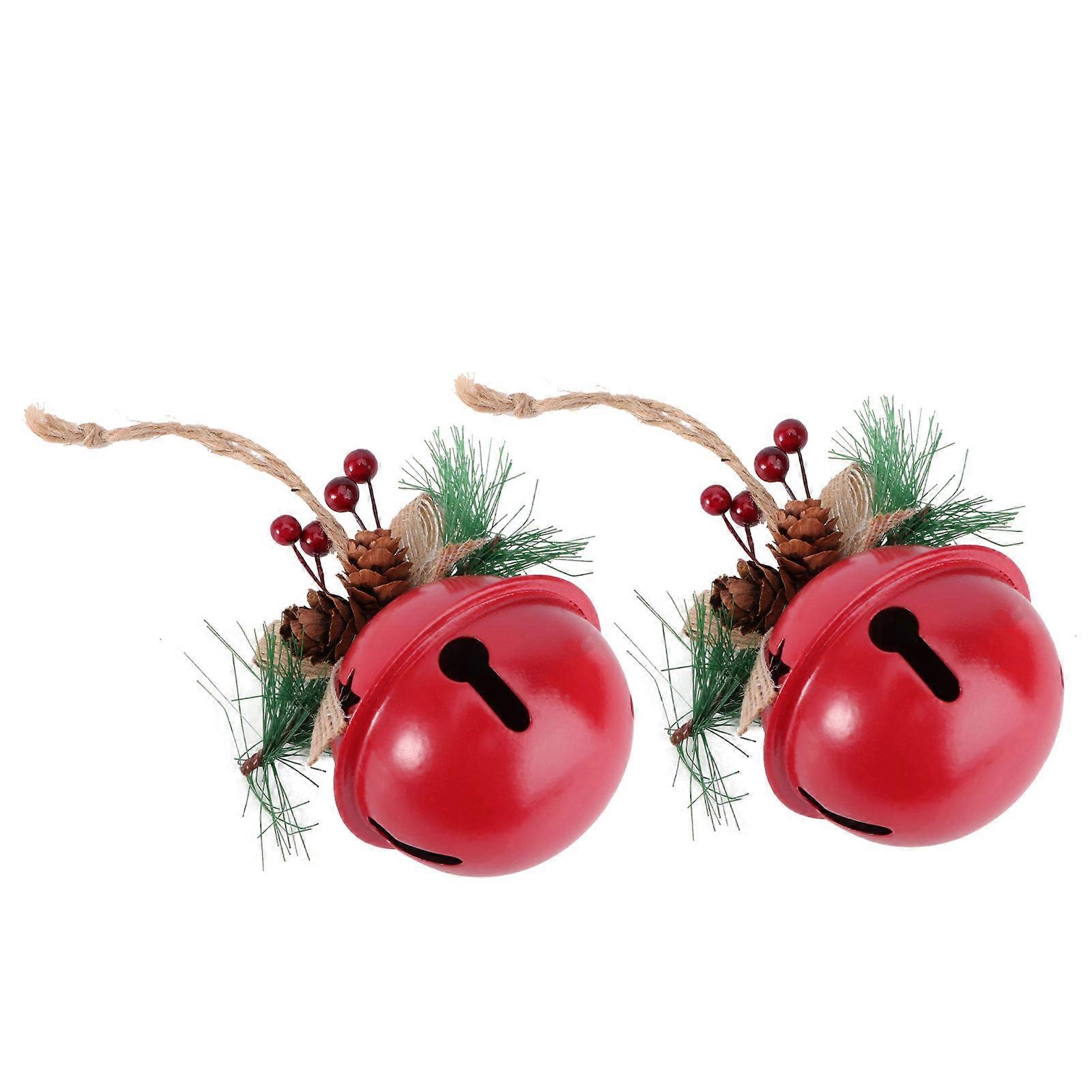 Christmas Bells Iron Bell Decorations for Christmas Tree 4Pcs