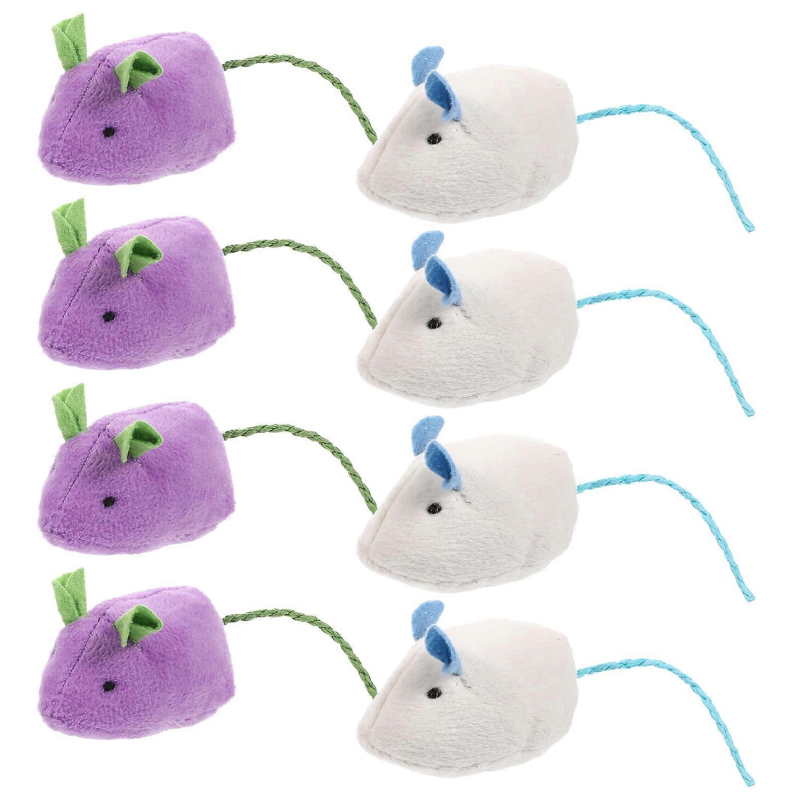 Bite Toy for Cat Plush Mouse Realistic Cat Toys 24Pcs Set