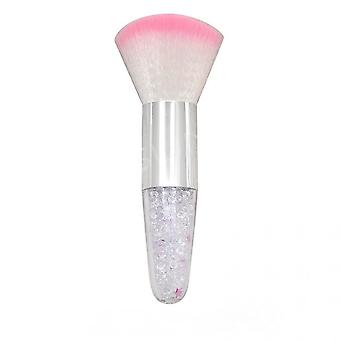 Veeki 1pcs  diamond transparent handle loose powder brush makeup brush small fat pier conical crystal particles quicksand handle blush foundation brus