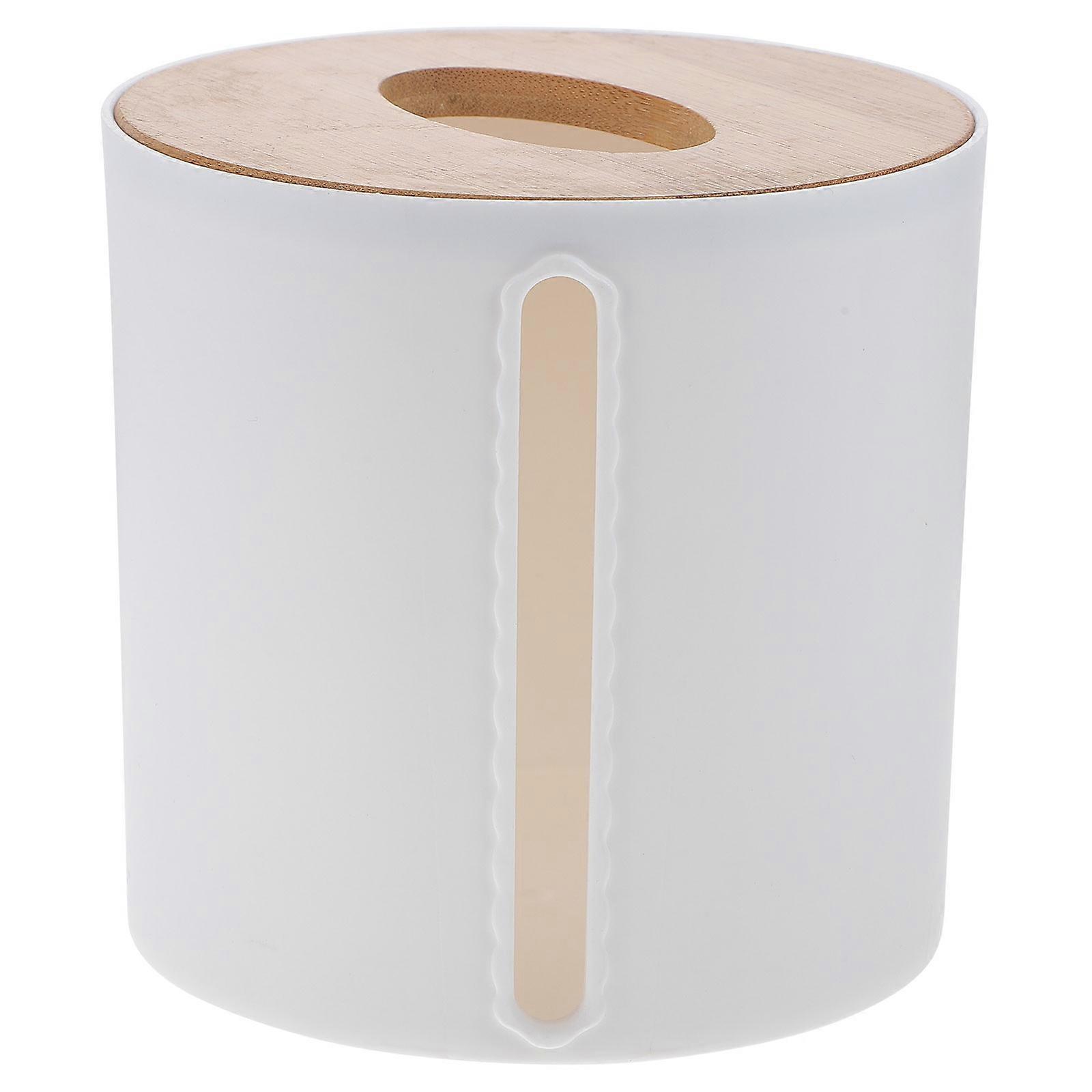 Tissue Box for Storage Use 1Pcs Round Roll Paper Holder Case