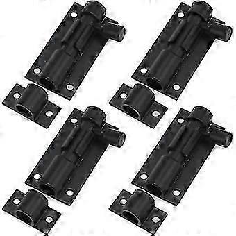 Black Barrel Bolt Lock Aluminum Alloy Slide Bolt Latch 2 Inch Door Latch Lock Security Sliding Lock with Screws Pack of 4