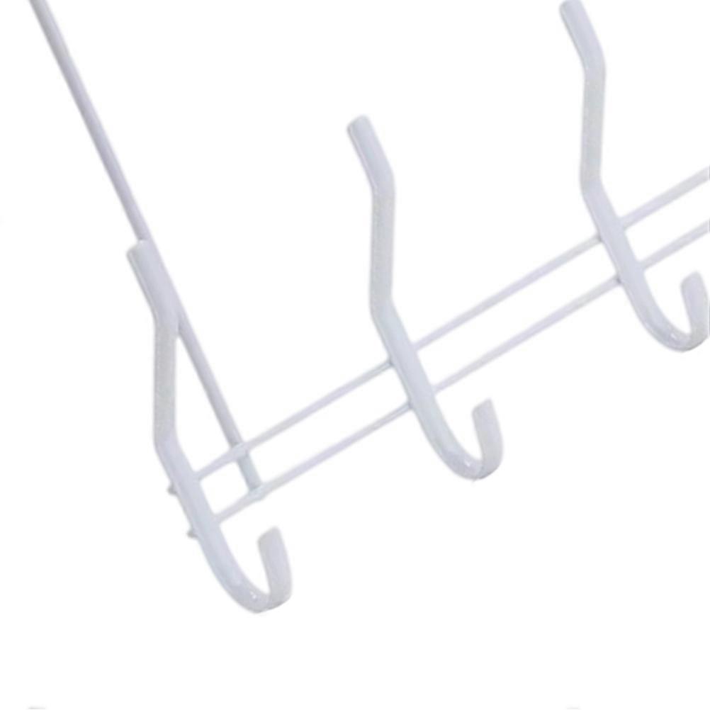 Creative White Towel Hook Hanger for Bathroom Wall Mounted Design with 5 Hooks 1Set