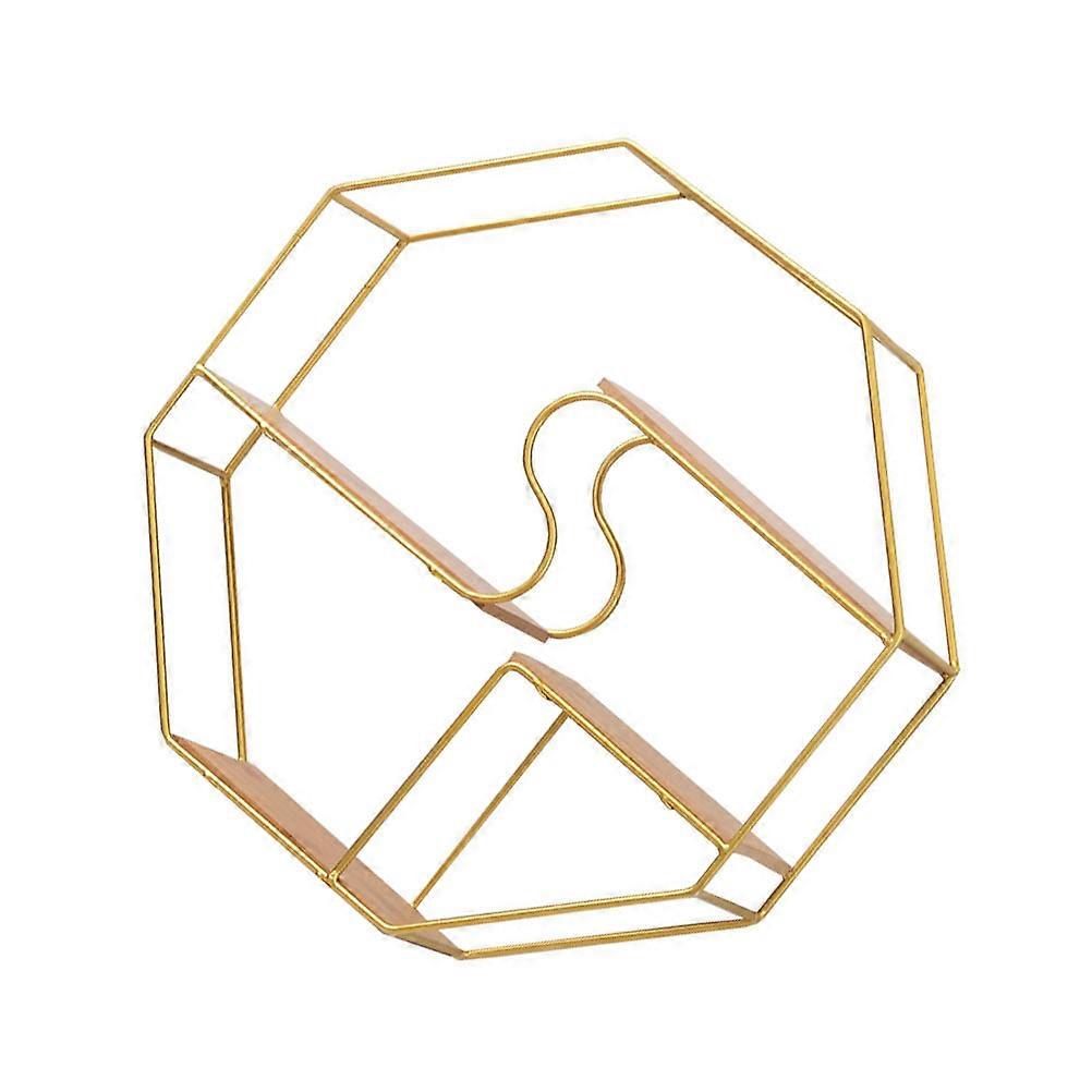 Golden Iron Rack Wall-Mounted Shelf for Storage 1Pcs Creative Storage Basket