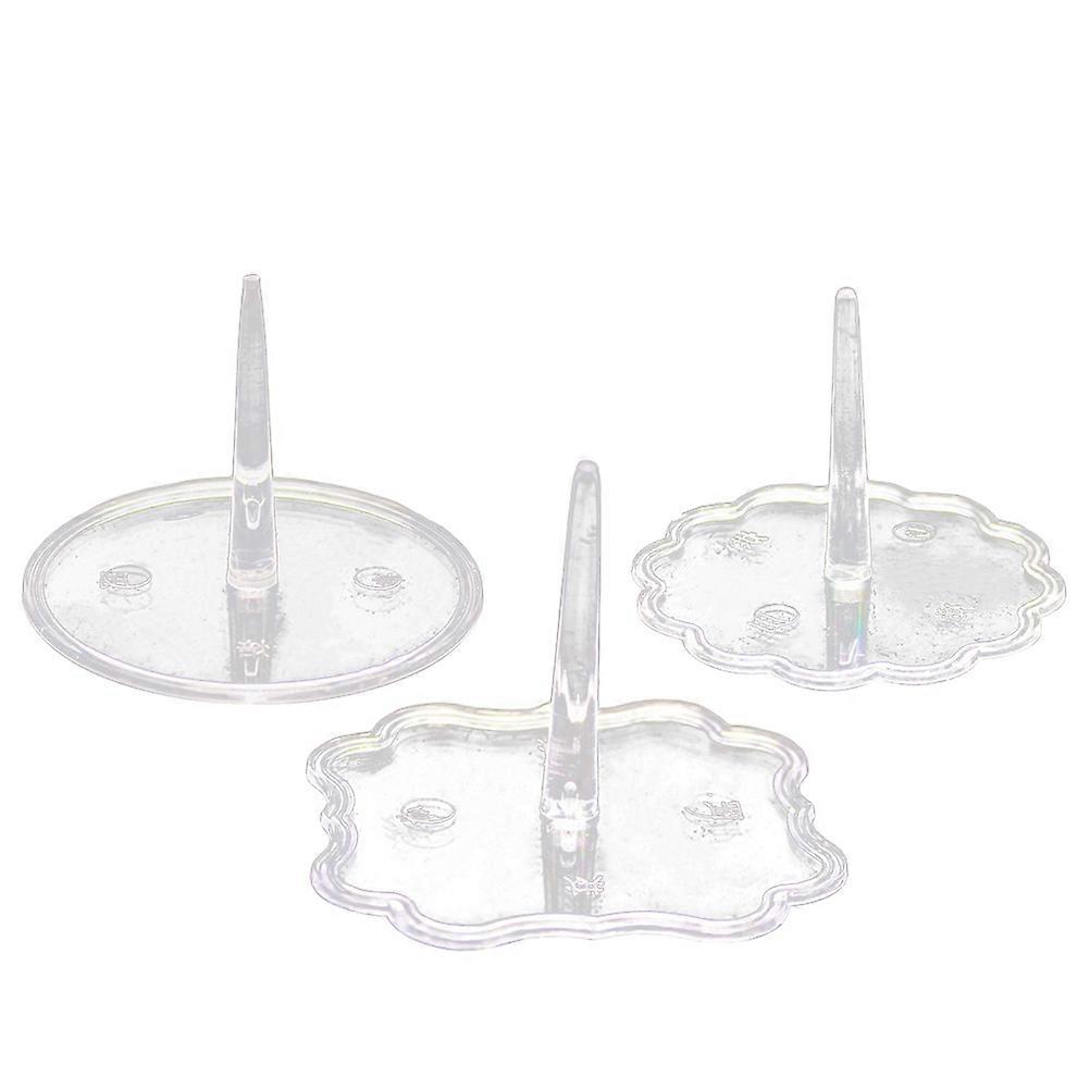 Cake Ornament Tray Clear Plastic Cake Decoration Tools 100Pcs Pack