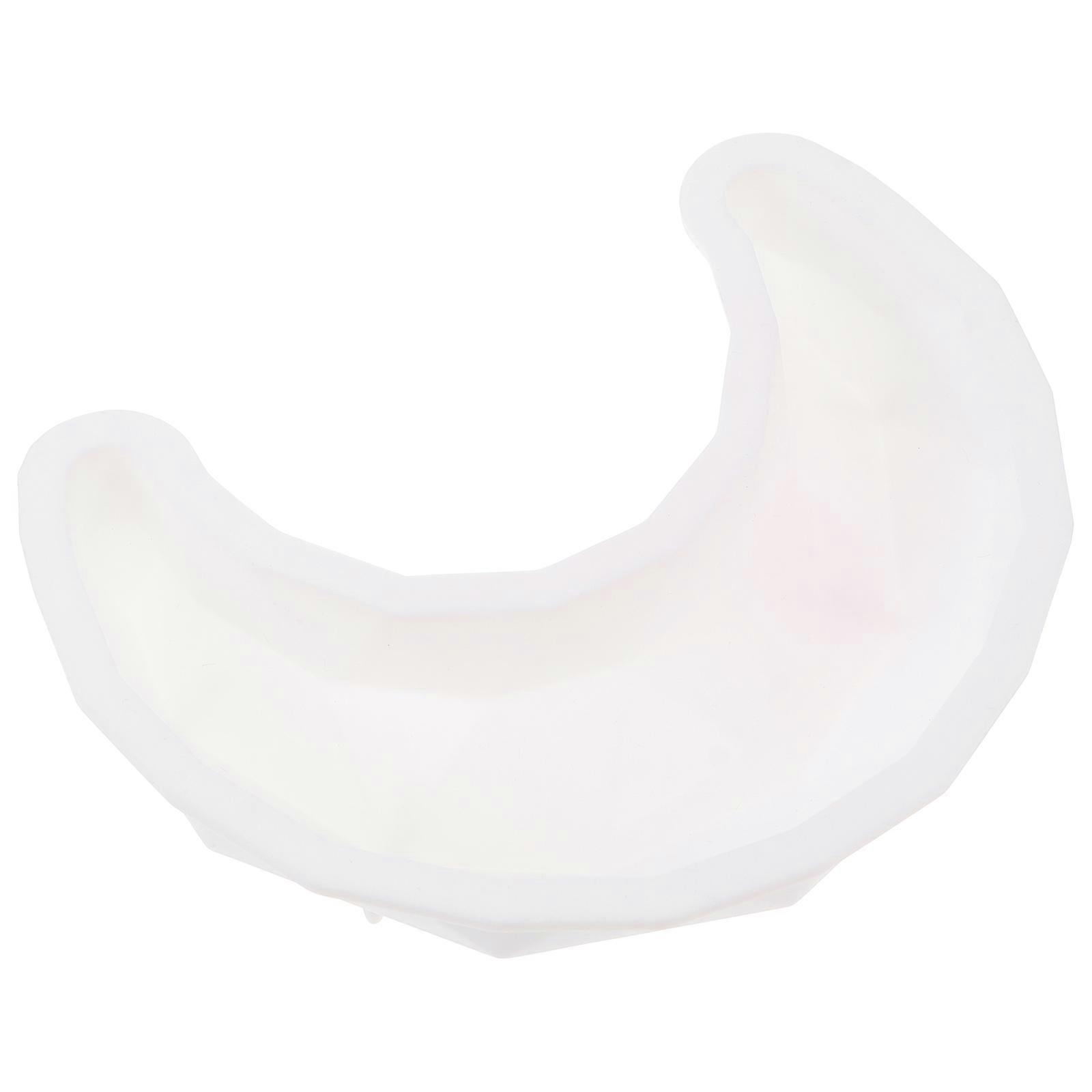 Mousse Cake Mold Silicone Moon Shape for Kitchen Use 1Pcs White