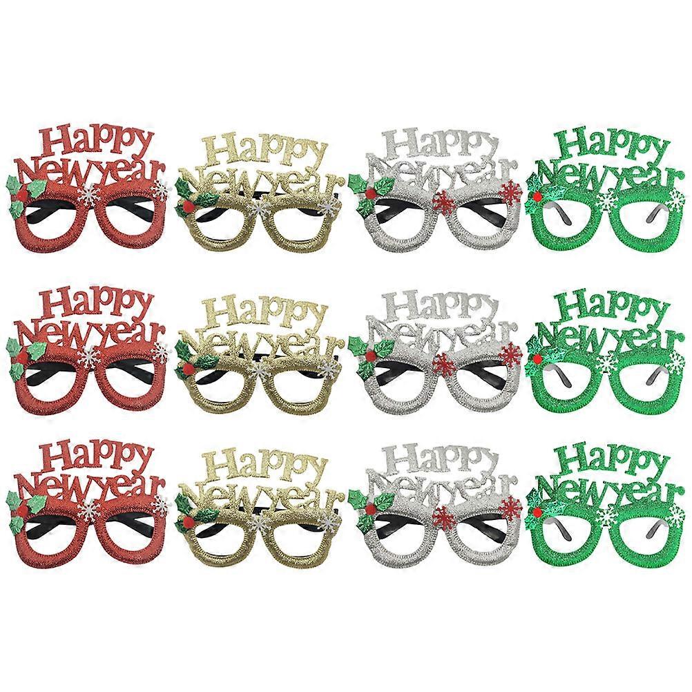 Photo Prop New Year Glasses Frames Party Decorative Glasses 24Pairs
