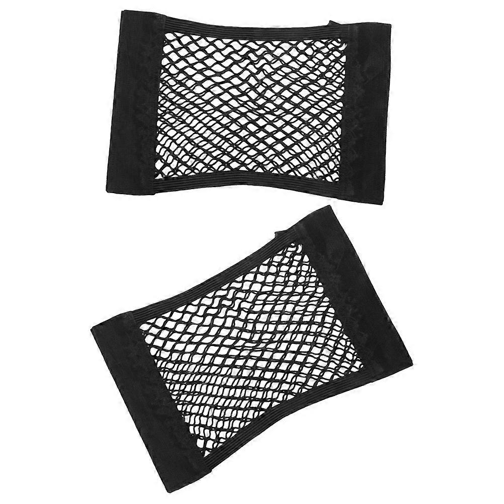 Small Trunk Organizer for Car Double Layer Mesh Cargo Net with Tape 10Pcs