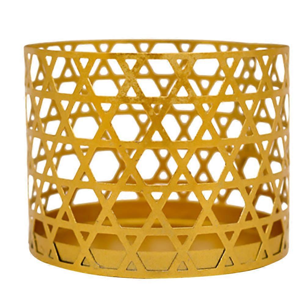 Golden Aromatherapy Container for Home Use 1Pcs Novel Geometric Candlestick