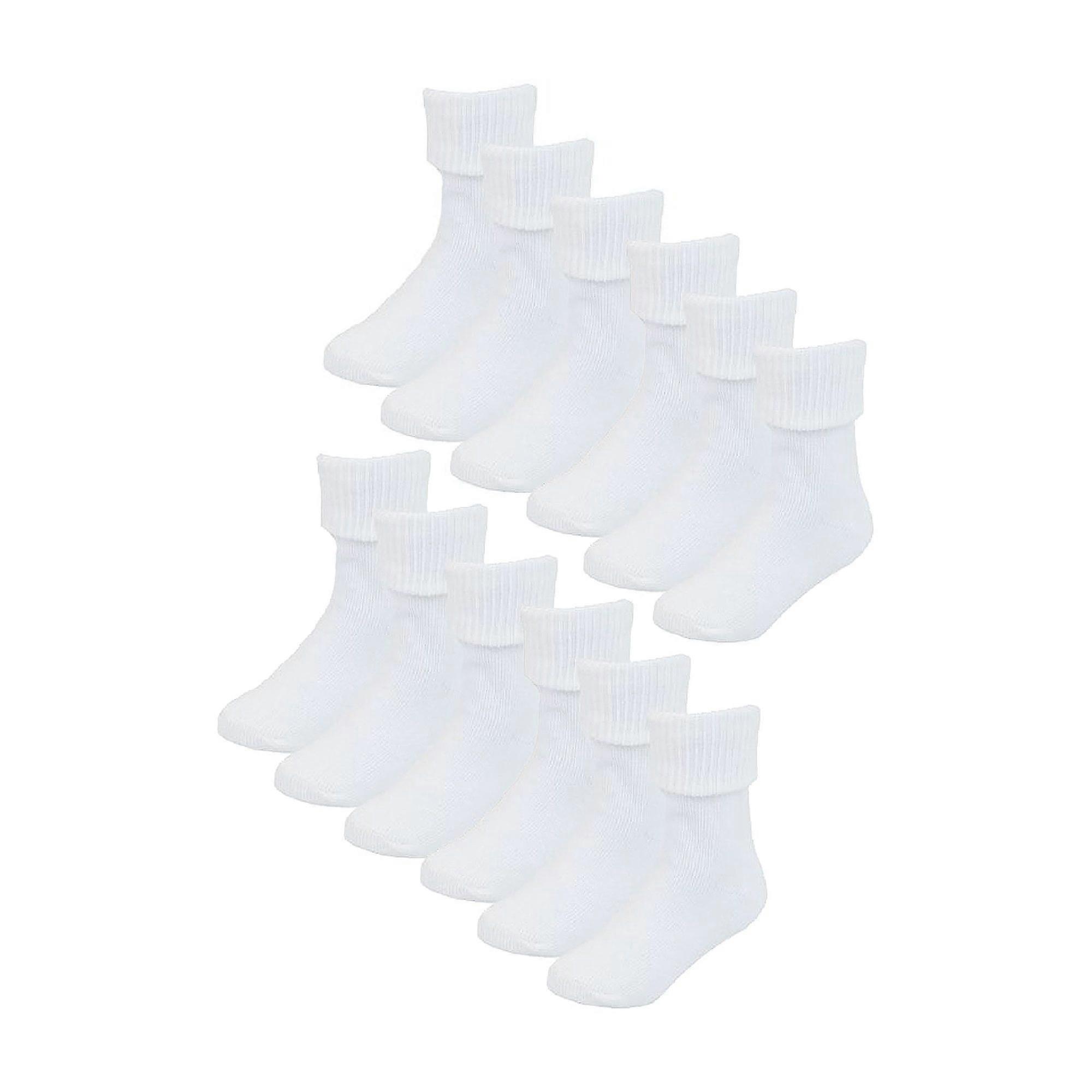 Sock Snob - 6 Pack Baby Cotton Turn Over Top Socks