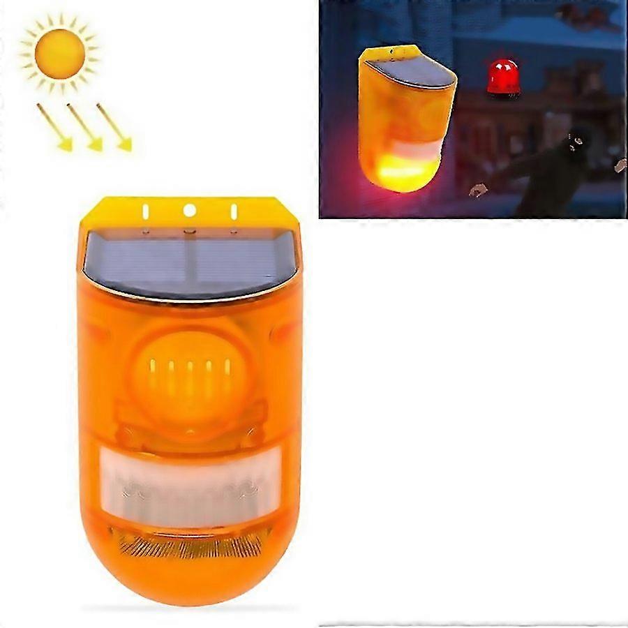 For 129db Solar Alarm Light Human Body Induction Remote Control Alarm Farm Antitheft Drive Object So