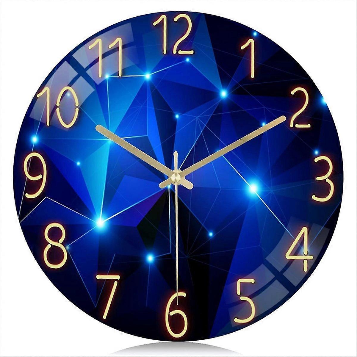 12 Inch Glass Wall Clock 