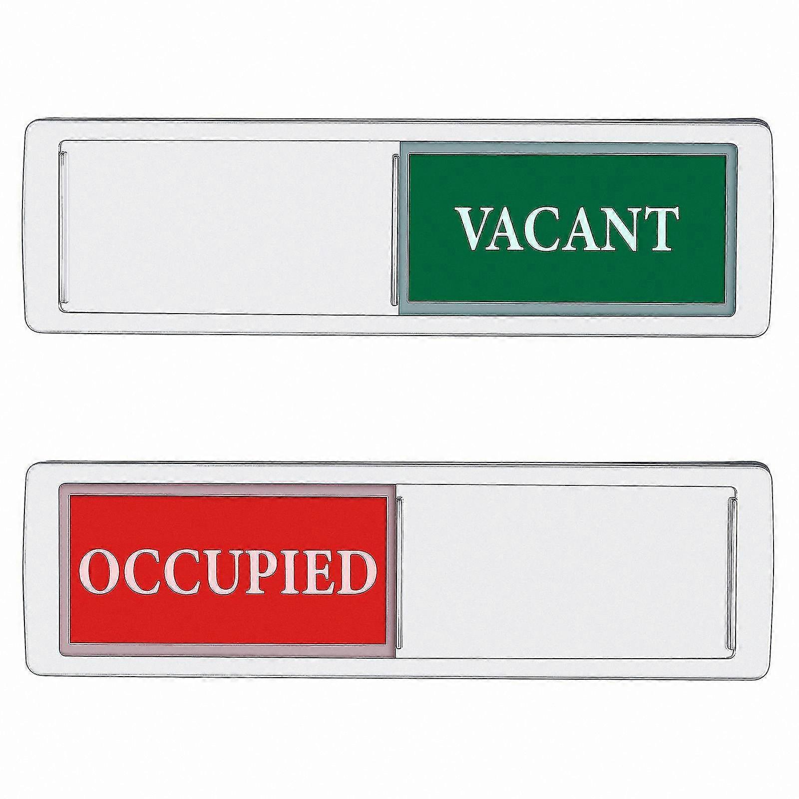 Bathroom Door Signs - Occupied Vacant Status Indicator for Office and Restroom Use