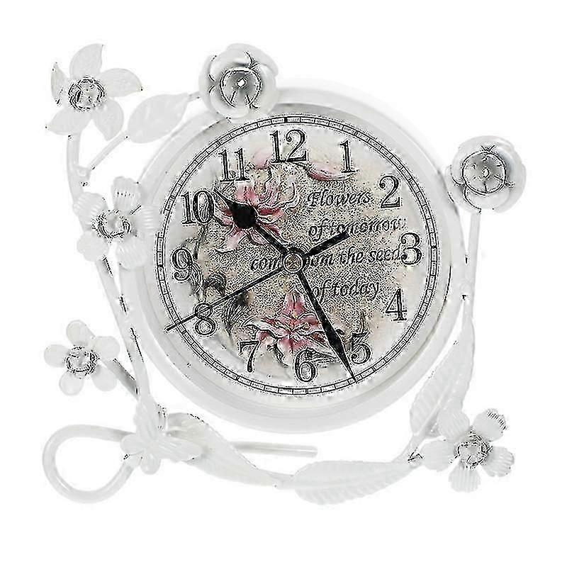 1pc European-style Table Clock Mute Clock Retro Desktop Clock Living Room Decor