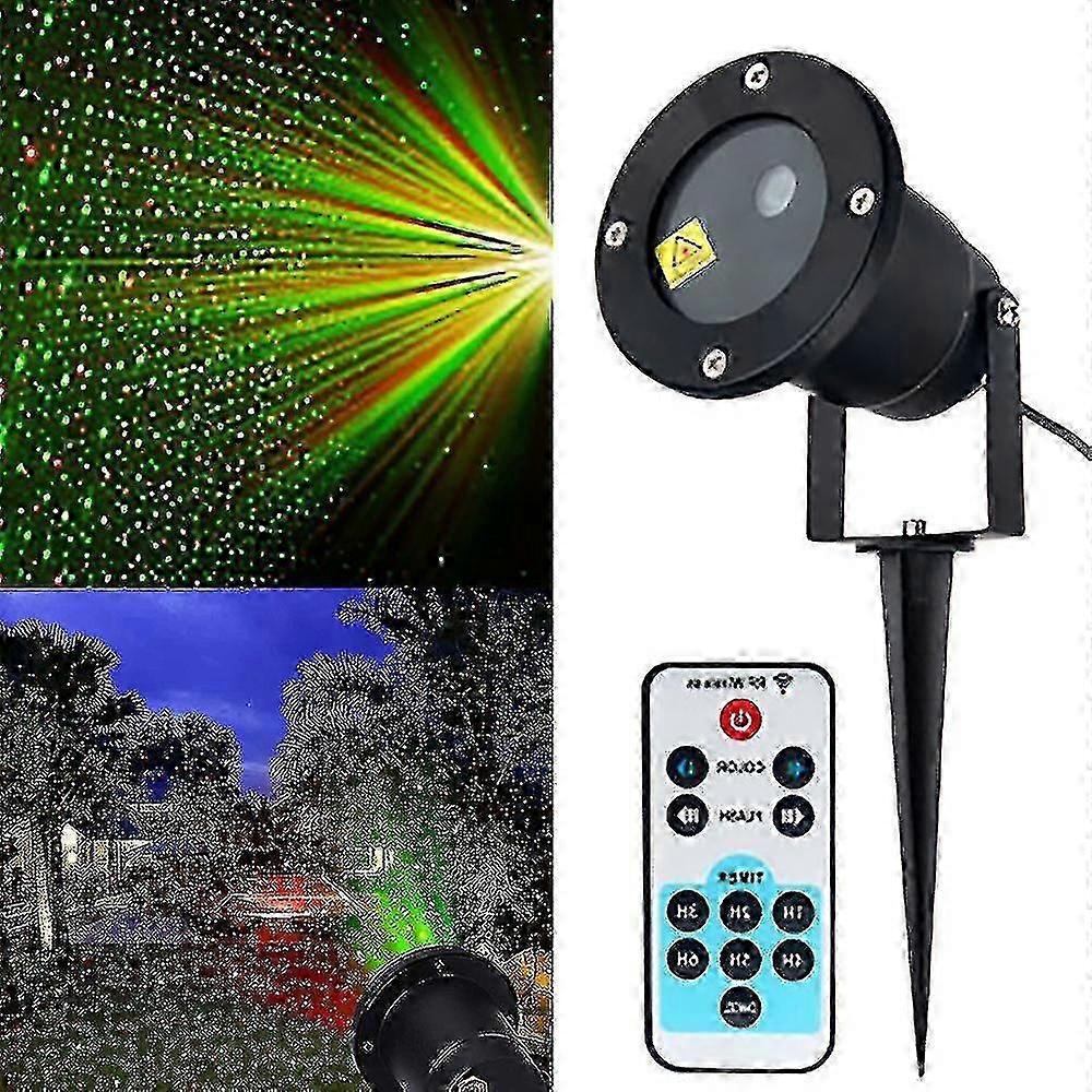 Buiten laserprojectorlicht, rood en groen laserlicht, tuingazonverlichting