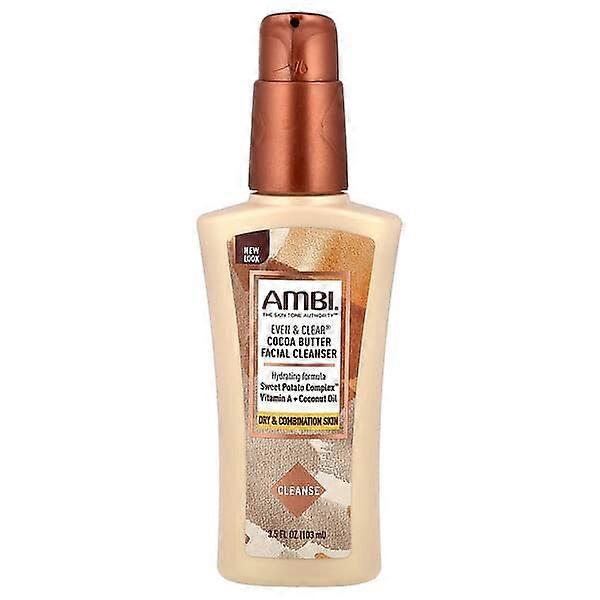 AMBI, Even & ClearÃÂÃÂÃÂÃÂ®, Cocoa Butter Facial Cleanser, Fragrance-Free, 3.5 fl oz (103 ml)