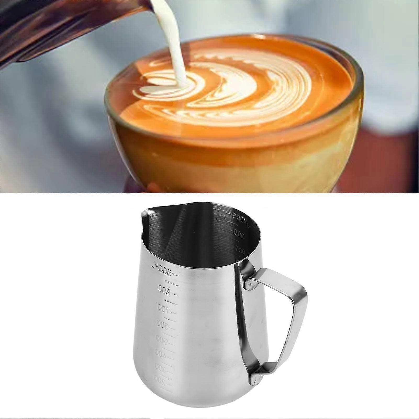 900ml Stainless Steel Milk Frothing Pitcher with Scale 314g