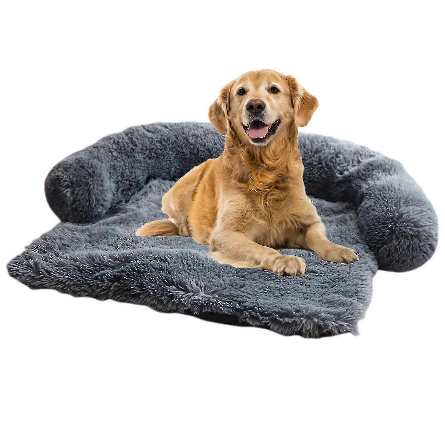 2025 Dog Cat Warm Soft Calming Sofa Bed Round Cushion Mat For Couches Floor Removable Cover