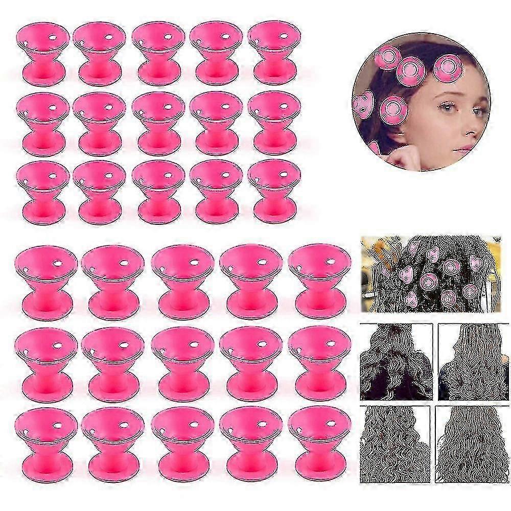 30pcs Silicone No Heat Hair Curlers Set Magic Soft Rollers Tools