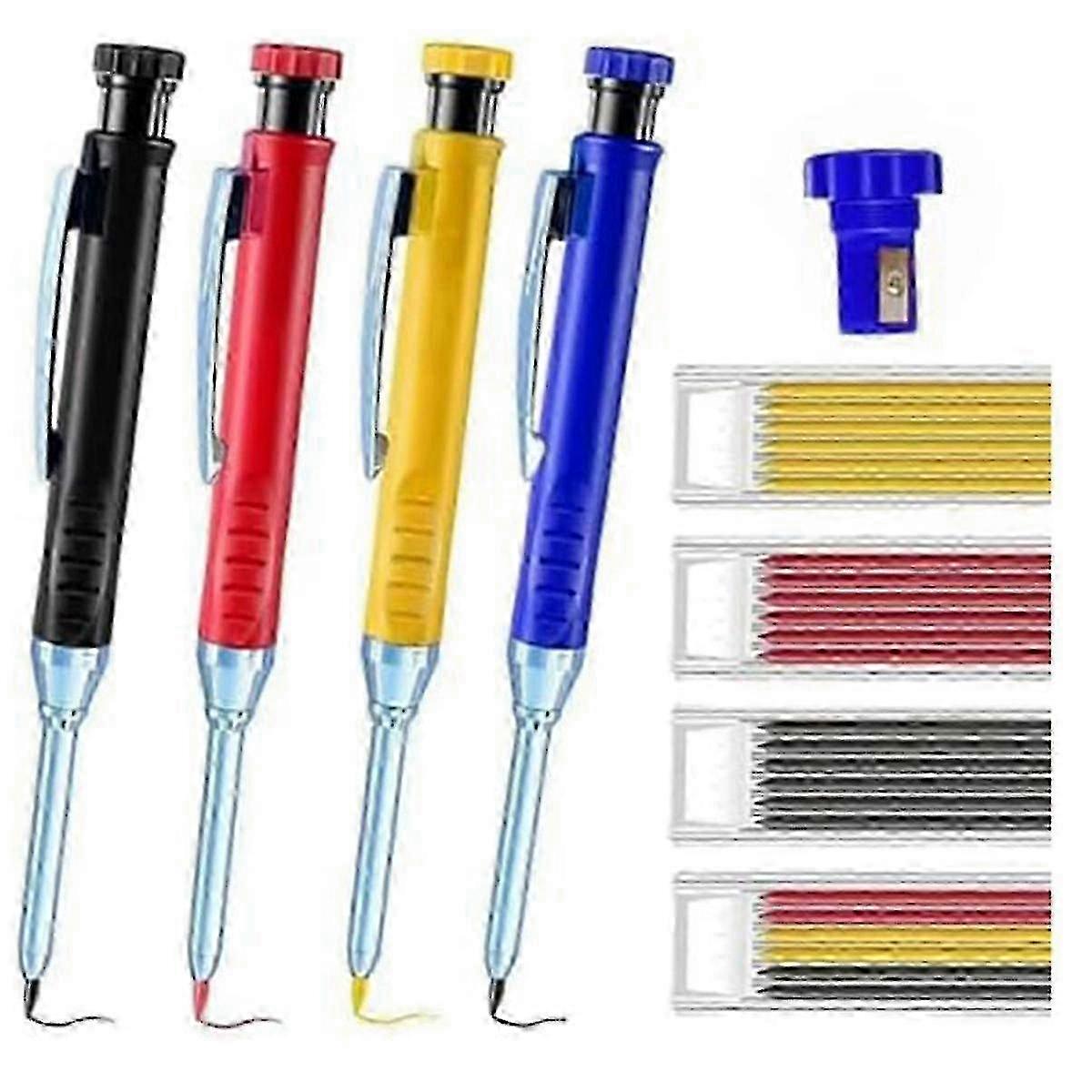 25-26 Multi Pack Solid Carpenter Pencil Set with 2.8MM Lead and Built-in Sharpener Pencil Woodworking Woo SZRH A-F