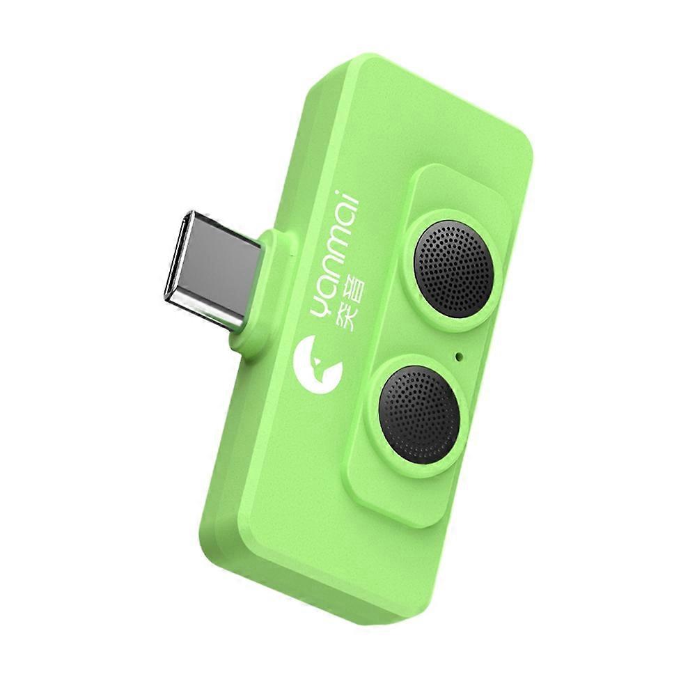 Yanmai R6 Dual Microphone for Vlogging, AI Noise Reduction, Mobile Phone Mic for Live Broadcast Recording Interview Green