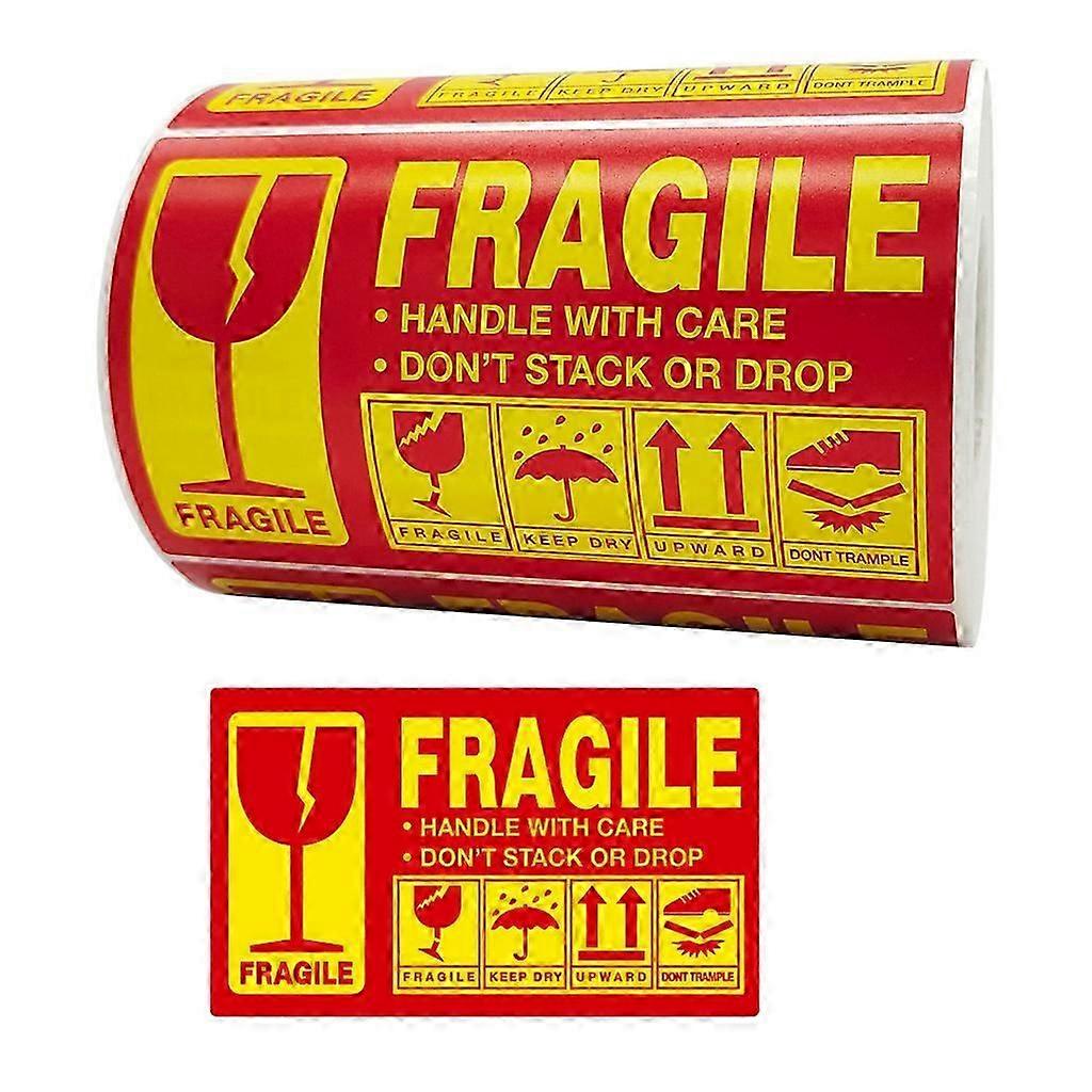 500pcs Fragile Stickers Warning Label Sticker Handle With Care Don'for t Stack D