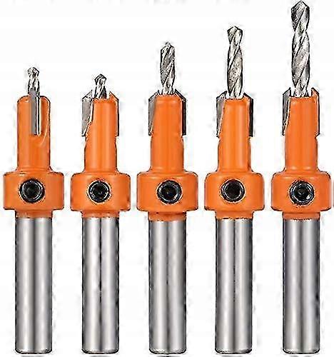 A Set Of Countersinking Drills 5 Pcs, Hss For Processing