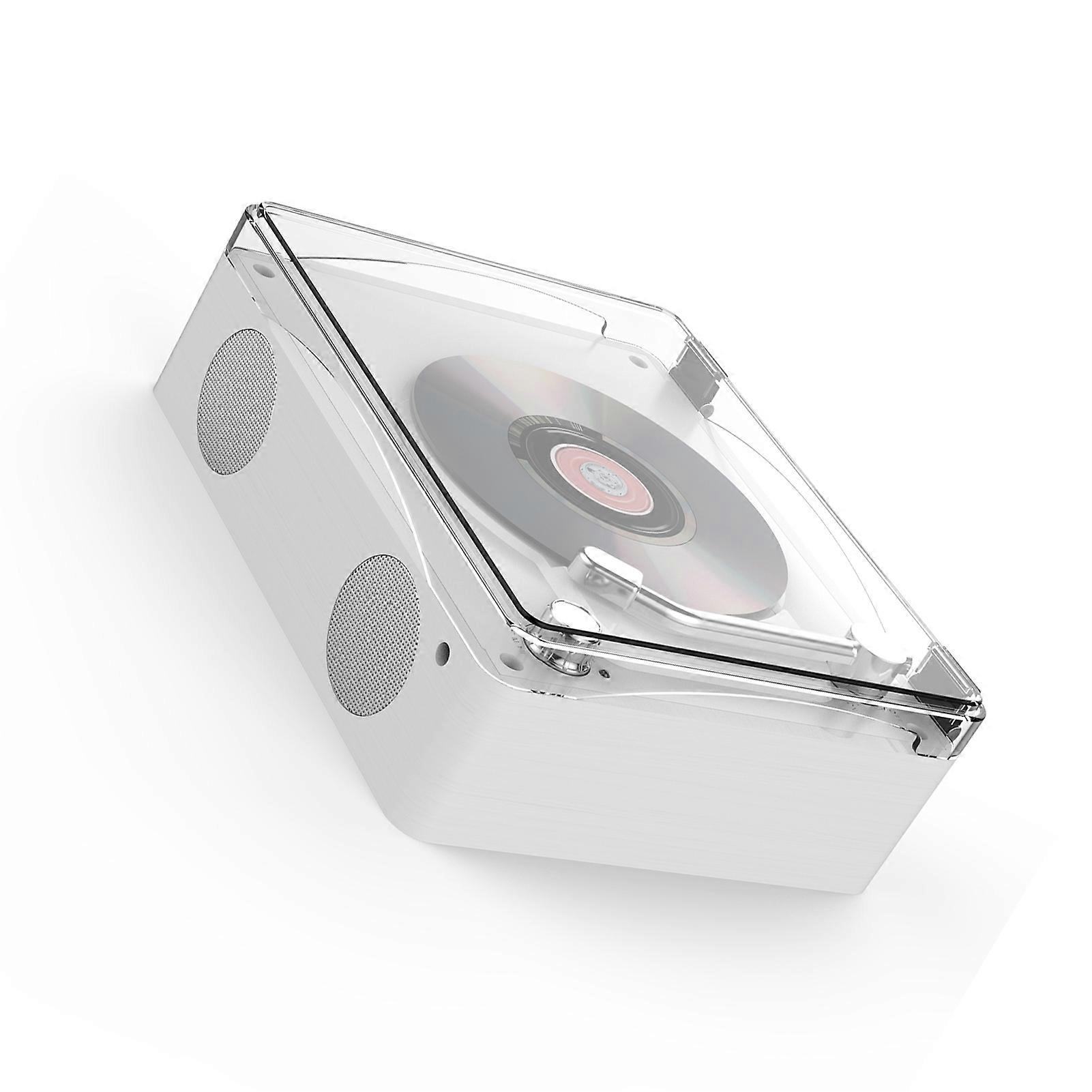 Retro CD Player Multi Functional Music Player Rechargeable Home Speakers with Remote Control Volume Knob U Disk Playback with Headphone Jack