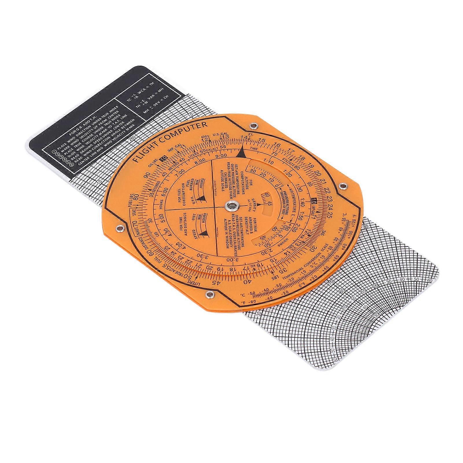 Flight Computer Aviation Pilot Flight Calculator Plastic Military Navigation Training Ruler 