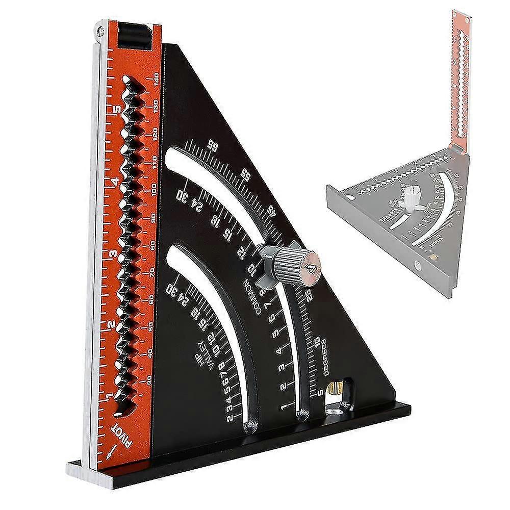 25-26 Speed Square Folding Triangle Ruler, Multifunctional Carpenter's Square Aluminium Alloy
