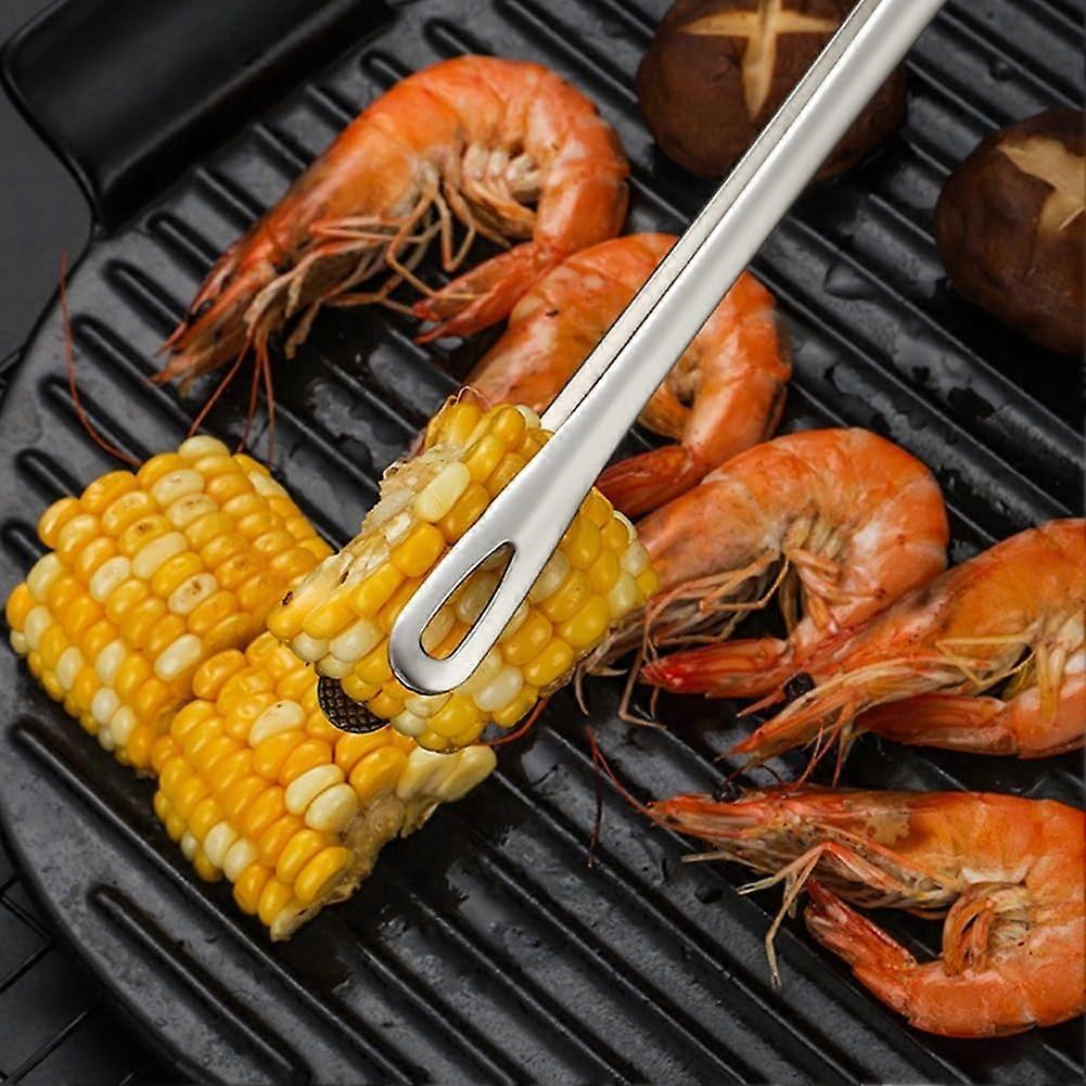 Heavy Duty Kitchen Tongs Two Piece Set For Grilling Silver