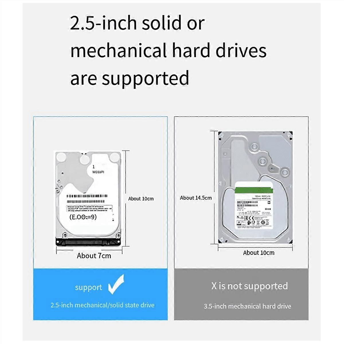 2.5 Tool-Free Laptop Hard Drive Enclosure USB3.0 Mechanical Solid-State SSD Mobile Hard Drive Enclosure TPYE C3.1