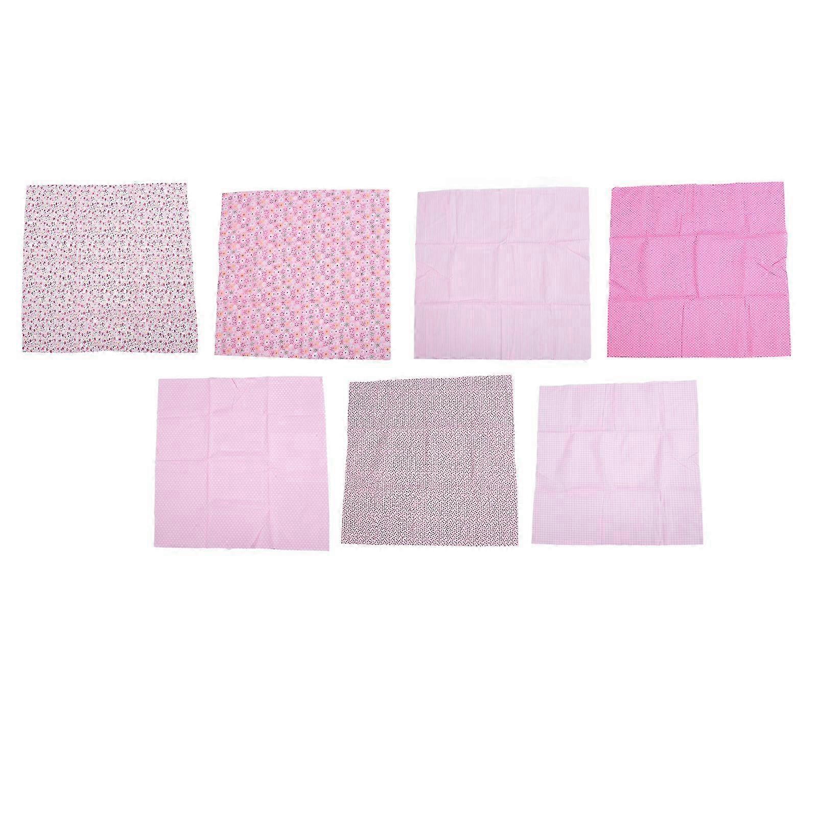 7 adet DIY Yumuşak Nefes Alabilir Pamuklu Kumaş, Çanta, Giysi ve Yastık Kılıfları için Çiçek Baskıları ile