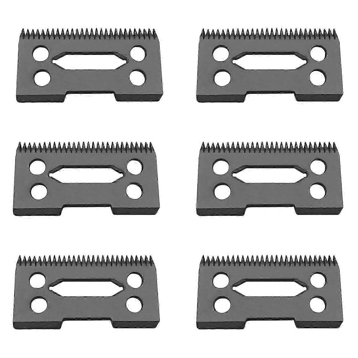 6 Pcs Ceramic Blade Ceramic Replacement Cutter ,28 Teeth Ceramic Clipper Blade Replacement Cutter 2-Hole Clipper,Black--