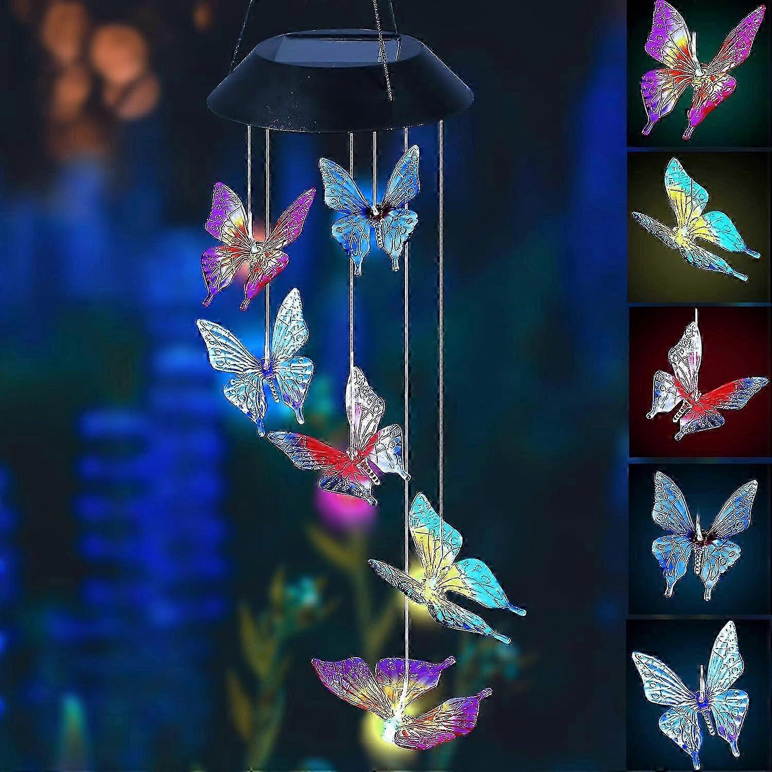 Butterfly wind chime-transparent butterfly