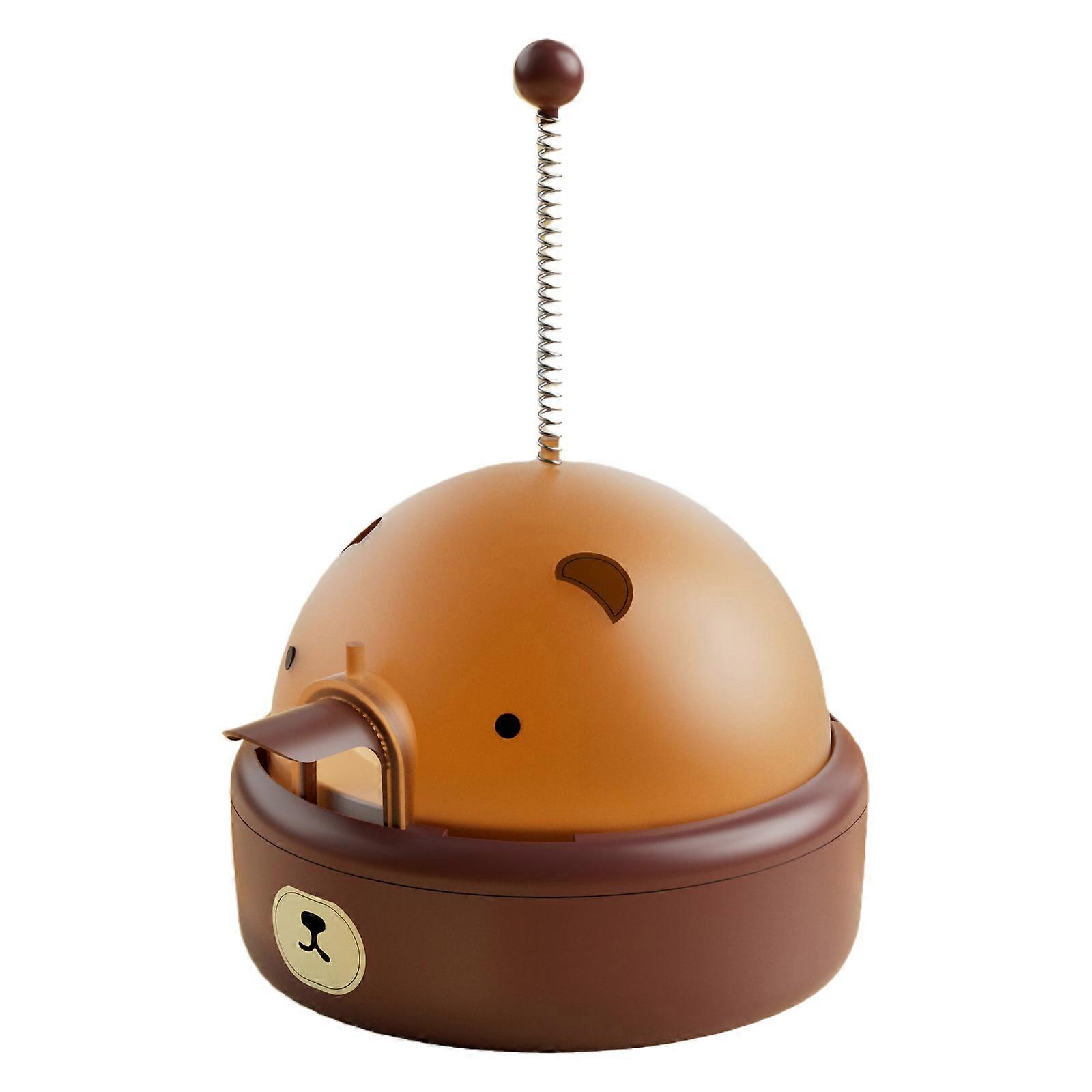 Sound Dog Treat Dispenser Auto Sensors Feeder Toy Customizable Food Port Interactive Mental Exercise Feeding Solution Multicolor