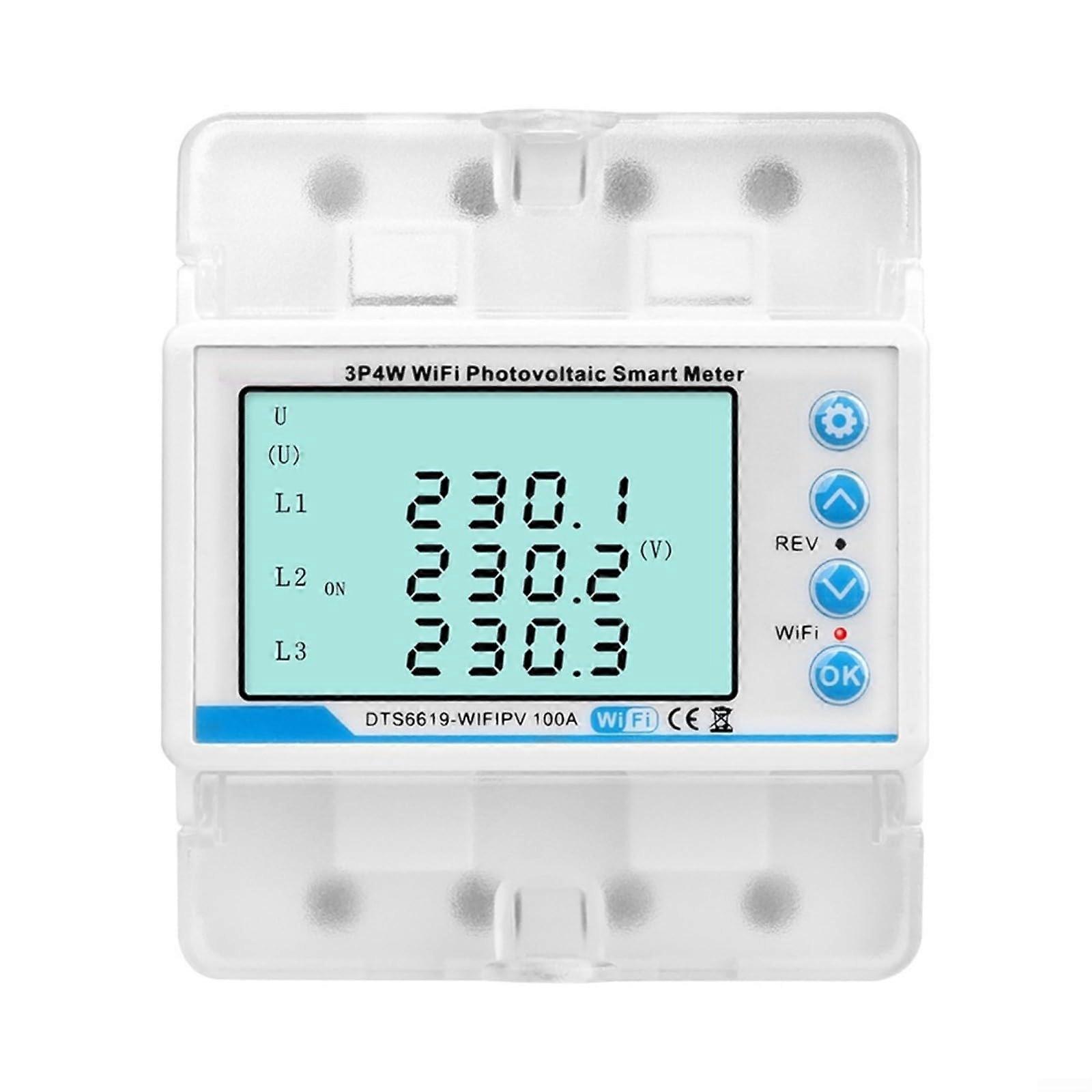 3 Phase WiFi Smart Energy Meter with Solar PV Monitoring, Voltage Protection and Motor Safety