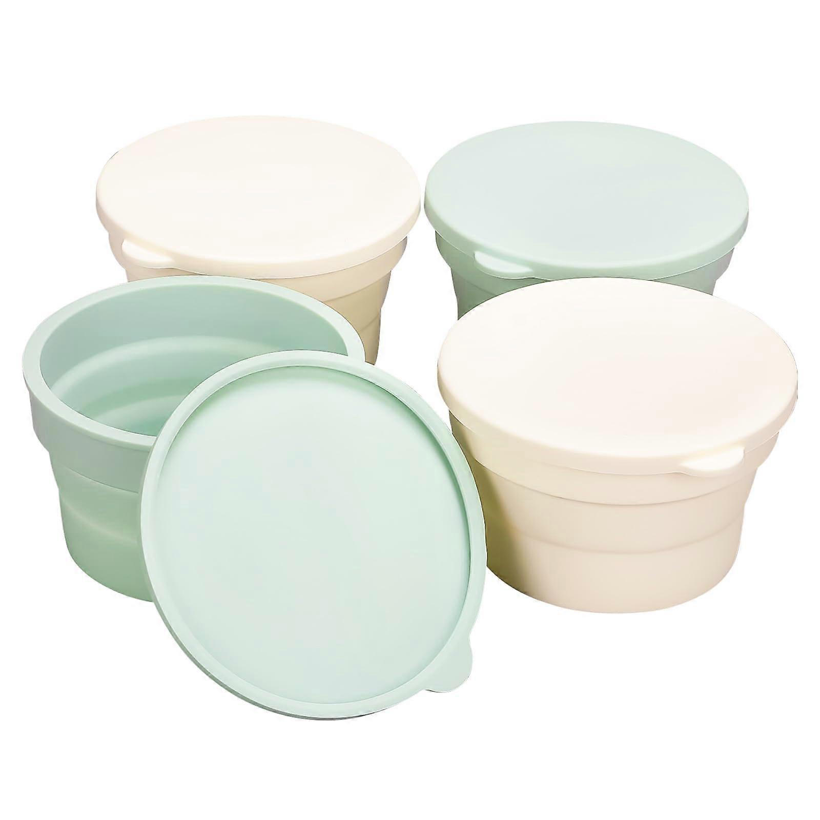 Artisanal Bread Making Basket Foldable Stackable Silicone Pizza Dough Proofing Container Easy Cleaning For Home Baking Multicolor