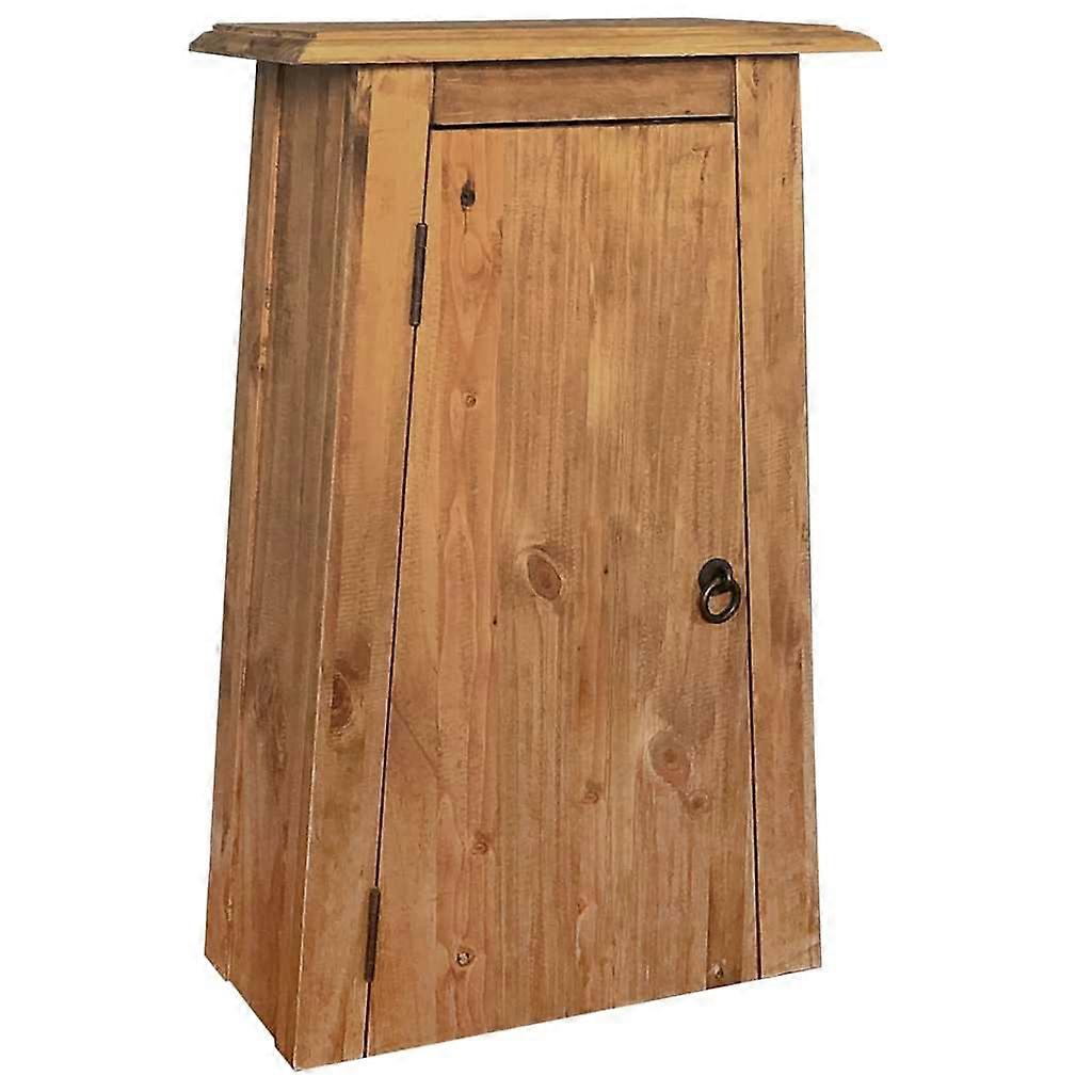 Bathroom Wall Cabinet Solid Pine Wood 42x23x70 cm
