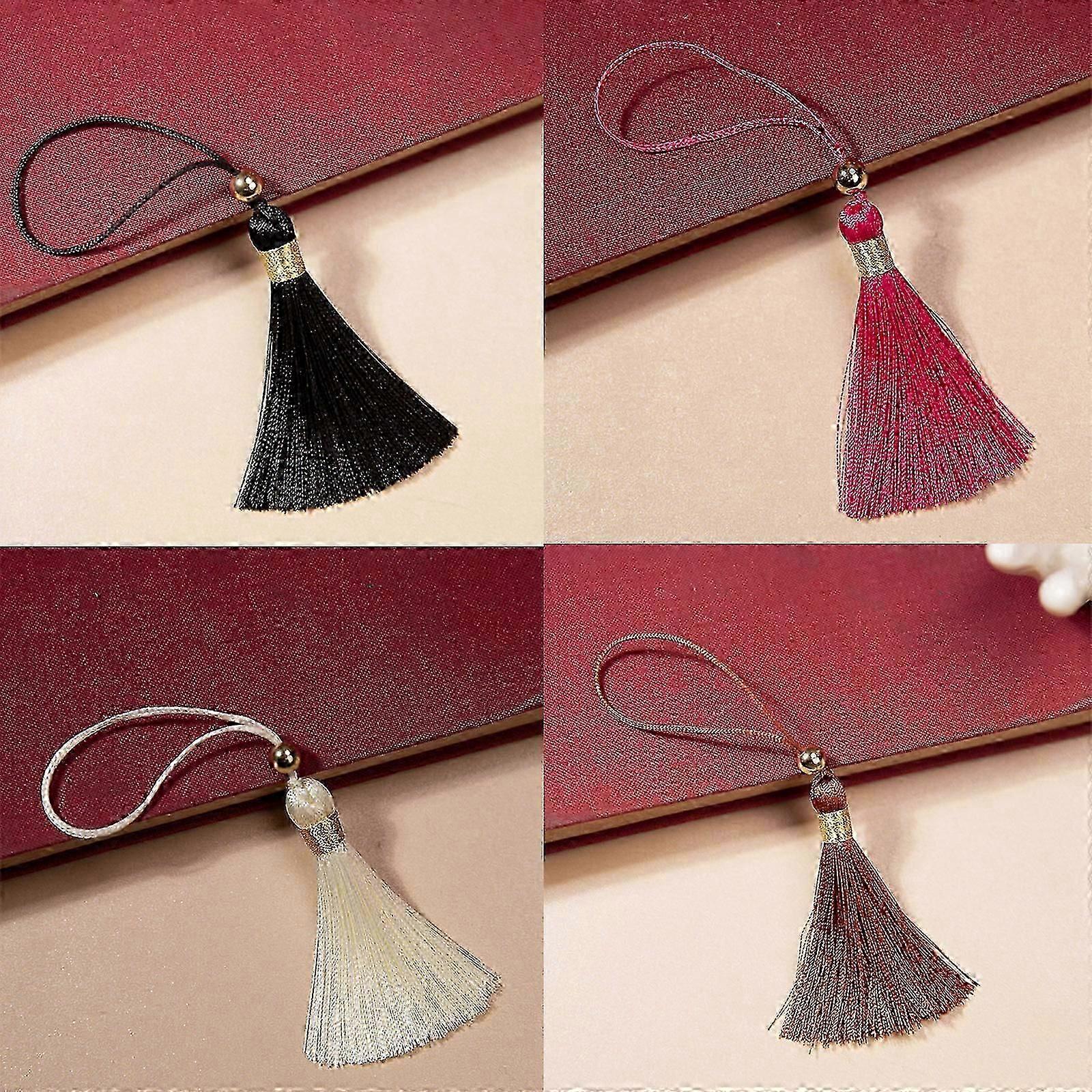 Practical Sturdy Polyester Materials Tassels Pendant with Stylish Beads Accessory for Unique Designs Art Projects  Yellow