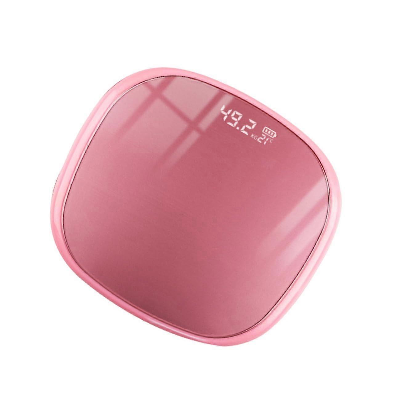 Digital Bathroom Scale with LED Display, USB Rechargeable Tempered Glass for Accurate Weight Measurement