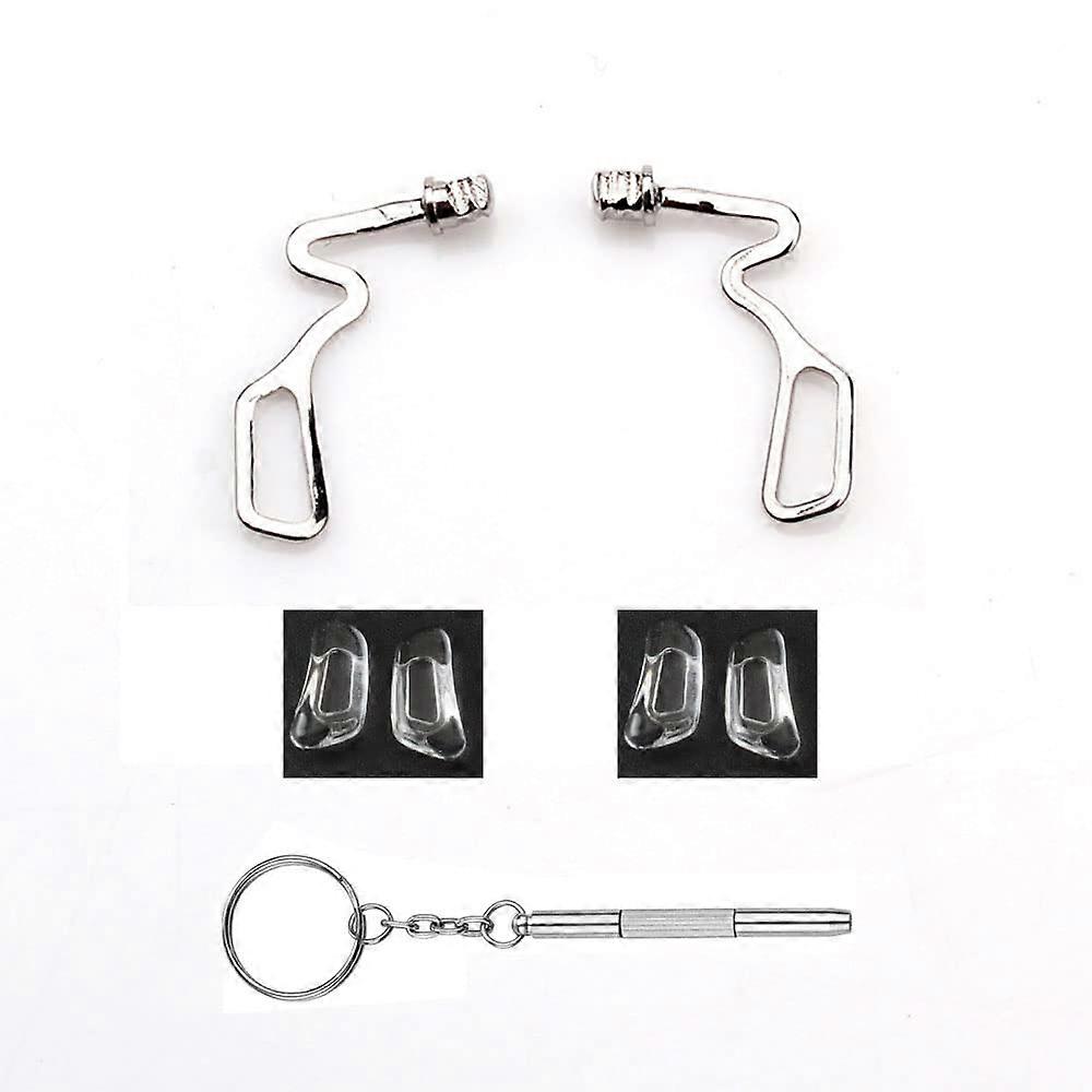 Eyeglass  Kit with Soft Silicone AntiSlip Nose Pads and Temple Arms for Glasses and Sunglasses