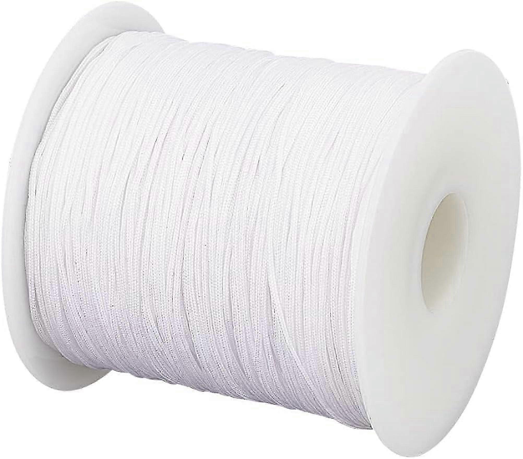 About 100m/roll 0.8mm Nylon Thread Cord Chinese Knotting Cord White Thread Beading Thread Bead Cord