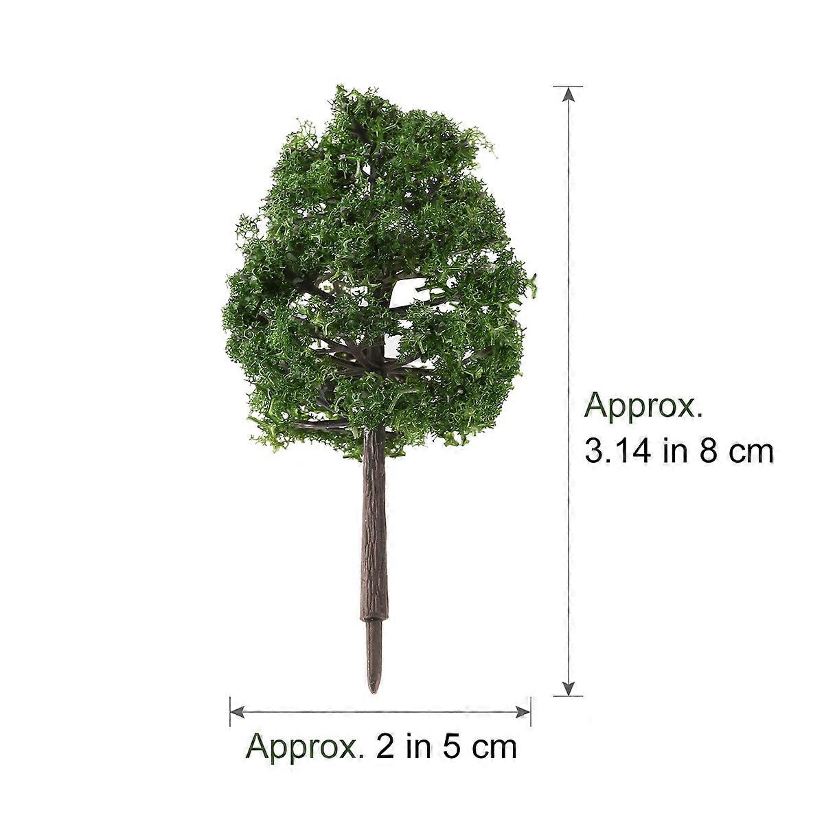 Winomo 20pcs 9cm Scenery Landscape Model Tree Simulation Tree (Dark Green)