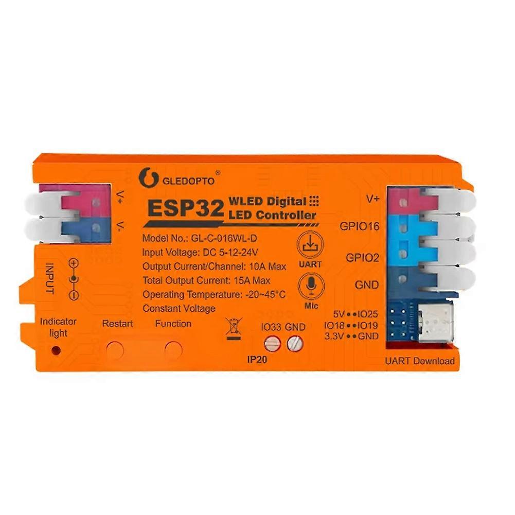 GLEDOPTO ESP32 WLED LED Controller Dynamic Works Addressable Digital WS2811 WS2812 SK6812 TM1814 WS2813/15 Strip Light