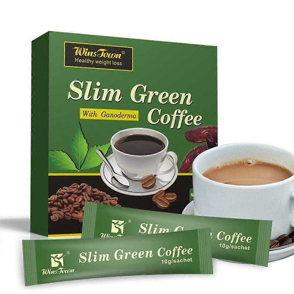 1-2x 18 Teabags Slim Green Coffee With Ganoderma Control Weight Weight Tea