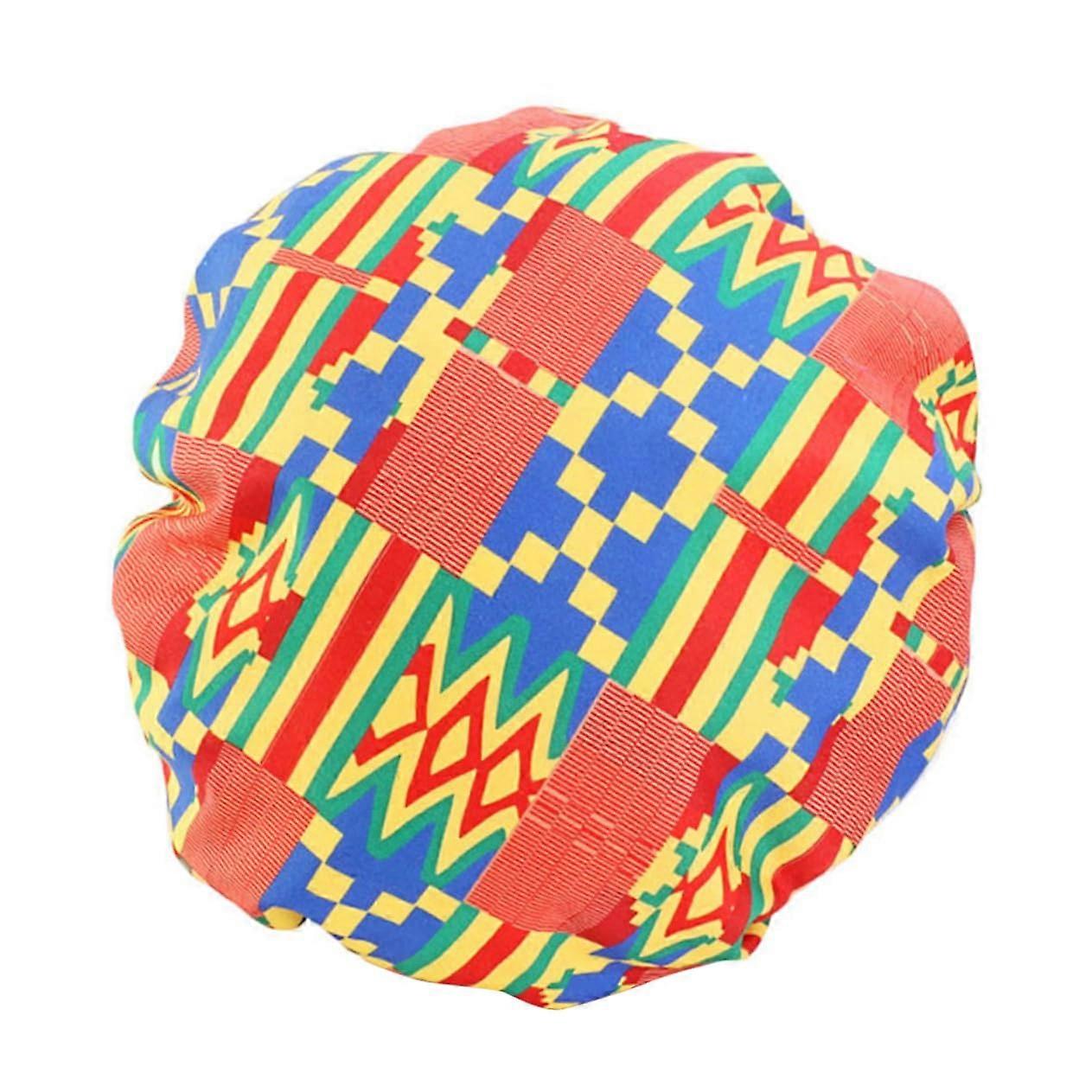 Printed Elastic Round Hat Bathing Cap For Women, Breathable Shower Cap, Sleeping Cap, Elegant Design