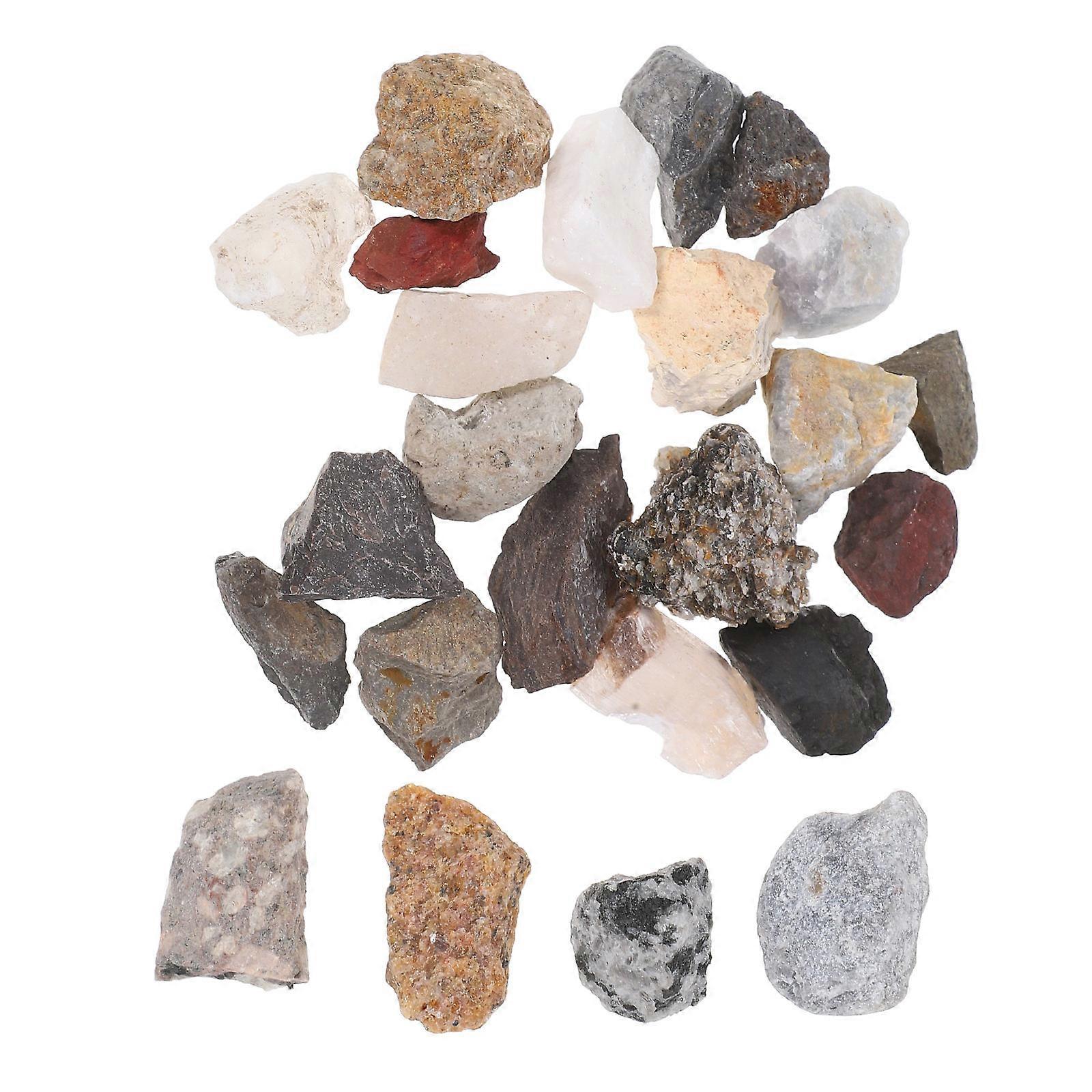 24pcs Mineral Stone Collection for Kids Ideal for Education and Science Experiments in Compact Display Box