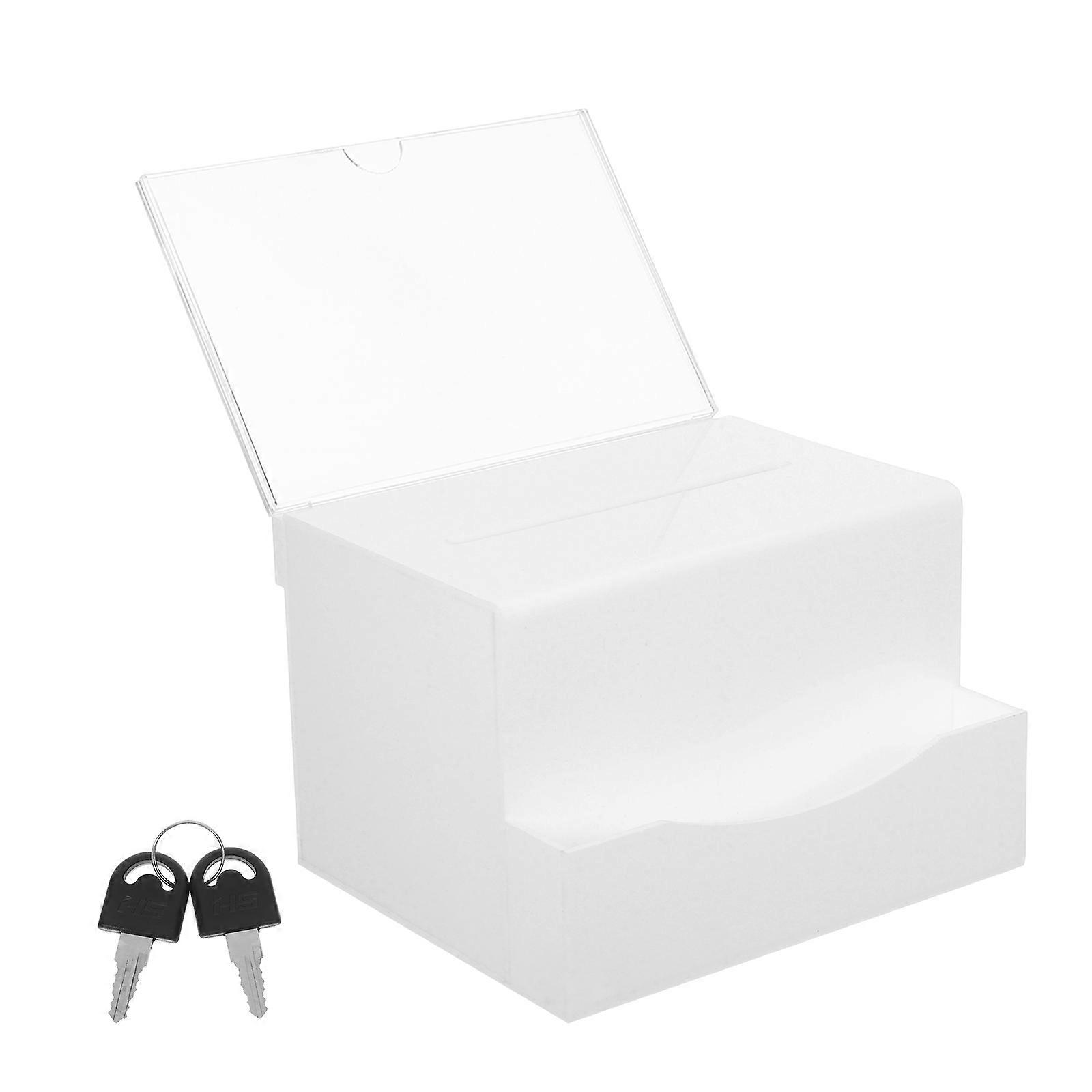 Large Acrylic Donation Box for Voting Ballot with Lock